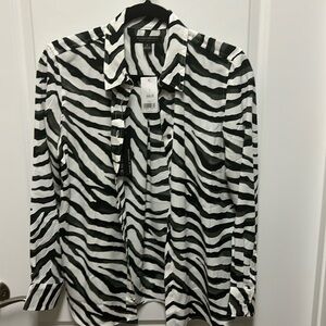 Banana republic small zebra blouse